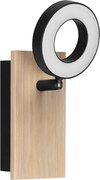 Eglo RIELVES 901202 - Aplica spot LED de perete, 4,2 W, 230 V, negru/maro