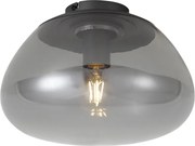 Plafonieră de design Gunmetal cu sticlă fumurie - Giselle