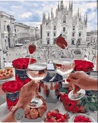 Pictura pe numere cu un cadru "Barcelona" 50x40 cm