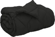 vidaXL Duvet de iarnă Negru 135 x 200 cm Microfibră