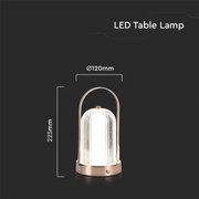 Lampă de birou LED reglabilă LED/1W/5V 3000-6000K 1800 mAh cupru
