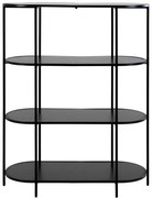 Bibliotecă neagră 36x111 cm Vita - House Nordic