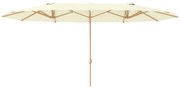 Outsunny Umbrelă de Soare cu Două Fețe și Mâner cu Manivelă Ușor de Utilizat, 455x265x238 cm, Bej | Aosom Romania