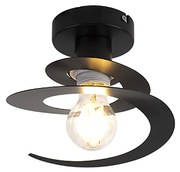 Plafoniera inteligentă cu abajur spiralat negru inclusiv Wifi A60 - Scroll