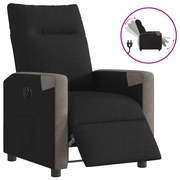 vidaXL Fotoliu rabatabil electric, negru, material textil