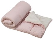 Patura pilotata pentru tot anul 140x200 cm din fibra cava, roză