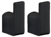 SET 2x cârlig de perete Gedy PIRENEI negru mat