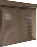 Rulou exterior aluminiu maro cu acționare manuală pentru ferestre