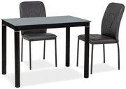 Masă de sufragerie Gabriel (negru + negru) (pentru 4 persoane). 1050179