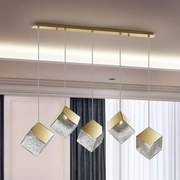 Lustra moderna cu 5 Pendule design decorativ Priscila aurie