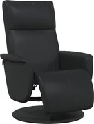 vidaXL Scaun reclinabil cu masaj Negru Piele artificială