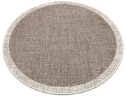 Covor sisal Floorlux cerc 20401 Cadru taupe si şampanie