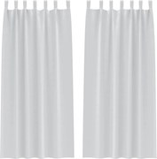 vidaXL Perdele Opaque cu Inel 2 pcs Gri Deschis 225 x 140 cm Poliester