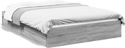 vidaXL Cadru de pat cu sertare gri sonoma 140x200 cm lemn prelucrat