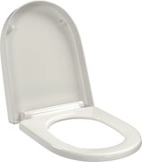 vidaXL Capac WC, închidere silențioasă, eliberare rapidă, alb, pătrat