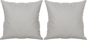 vidaXL Perne decorative, 2 buc., gri deschis, 40x40 cm, microfibră