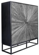 Comoda inalta design industrial vintage Barracuda 120cm, gri