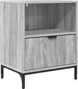 vidaXL Dulap de noapte sonoma gri 49 x 36 x 61 cm Lemn compozit