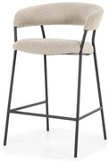 Scaun de bar tapitat Luka taupe