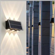 Aplica Exterior cu Panou Solar, Model 686021, IP65, Lumină Neutră, Negru