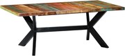 vidaXL Masă de bucătărie, 200 x 100 x 75 cm, lemn masiv reciclat