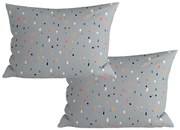 Set 2 bucati fete de perna decorative PINTURA 40x60 cm, gri