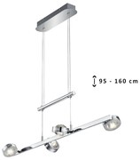 TRIO - LED Lustră pe cabllu LENTIL 8xLED/2,3W/230V