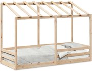 vidaXL Acoperiș pat de copii, 75x190 cm, lemn masiv de pin