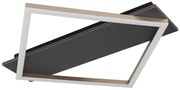 Plafoniera LED metal negru, MDF gri BEATRIX I