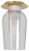 Plafoniera design modern Nora auriu/ marmura alba