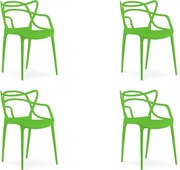 Set 4 bucati scaune din plastic KATO verzi