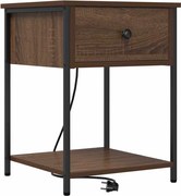 vidaXL Dulap de noapte Stejar închis 42 x 41 x 56 cm Lemn compozit