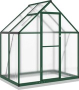 vidaXL Sere cu cadru de bază, verde, 169x114x202 cm, aluminiu