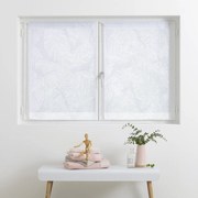 Set 2 perdele scurte, efect de in, 100% poliester, 60 x 90 cm