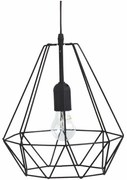 Lustra industrial, otel, negru, 25x28 cm, cablu 80 cm