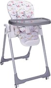 Scaun de masa pentru copii si bebe NOVOKIDS™ Go baby reglabil in 6 trepte de inaltime , Pliabil , Centura de siguranta, Sezut comfortabil, Masuta