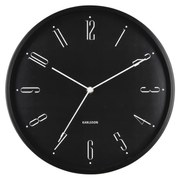 Karlsson 5988BK ceas de perete design negru, diametru 30 cm