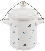 Oală ceramică pentru murături Orion 2,8 l,  alb-albastru