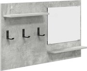 vidaXL Răcător de paltoane montat pe perete cu raft Gri din beton