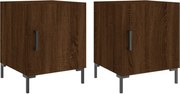 vidaXL Noptiere, 2 buc., stejar maro, 40x40x50 cm, lemn compozit