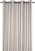 Perdea din bumbac cu inele TROP dungi negre, 135 x 260 cm