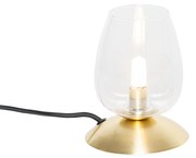 Lampa de masa clasica aurie cu sticla - Elien