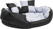 vidaXL Pernă reversibilă și lavabilă câini, gri și negru, 85x70x20 cm