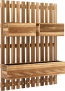 Outsunny Jardinieră Verticală cu 3 Vase Detașabile și Orificii de Drenaj, 60x16x80 cm, Maro | Aosom Romania