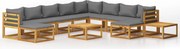 vidaXL Set mobilier grădină cu perne, 12 piese, lemn masiv de acacia