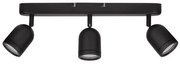 Plafoniera cu 3 Spoturi pentru baie cu protectie IP44 ORSON negru