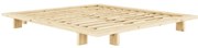 Pat matrimonial din lemn masiv de pin cu somieră 140x200 cm Japan – Karup Design