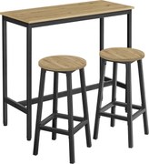 Set de luat masa 1+2, masa bar 100x40 cm si scaune de bar TAYLOR ARTISAN
