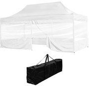 Cort de petrecere în grădină 3 x 6 INSTENT PR -foarfecă- ALB