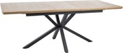 Masa extensibila LOGAN, stejar/negru, 160/200x90x76 cm